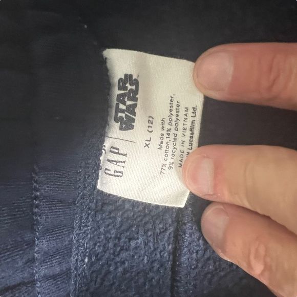 Gap Boy’s Star Wars Dark Blue Drawstring Sweatpants Boy’s Size Large (12) - Picture 3 of 5